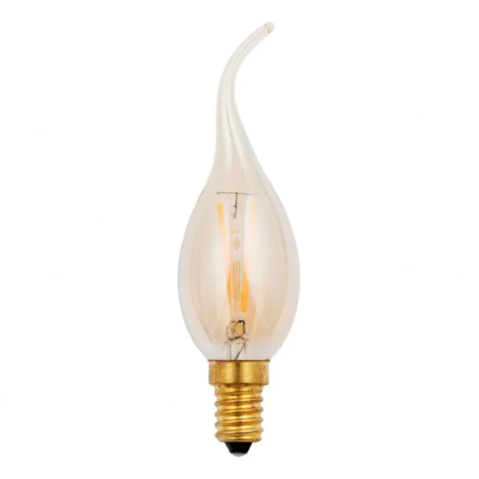 woonadres goedkoop Auckland SPL Kaars-Tip E14 LED-lamp 1,5W 2200K Gold dimbaar - Ledlampenfabriek.nl